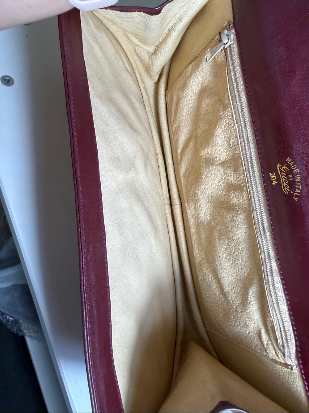 Authentic Vintage Gucci Blondie Leather Clutch Bag – Burgundy / Bordeaux W/COA - Picture 8 of 10